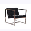 Hoek geborsteld roestvrij staal Lounge Chair